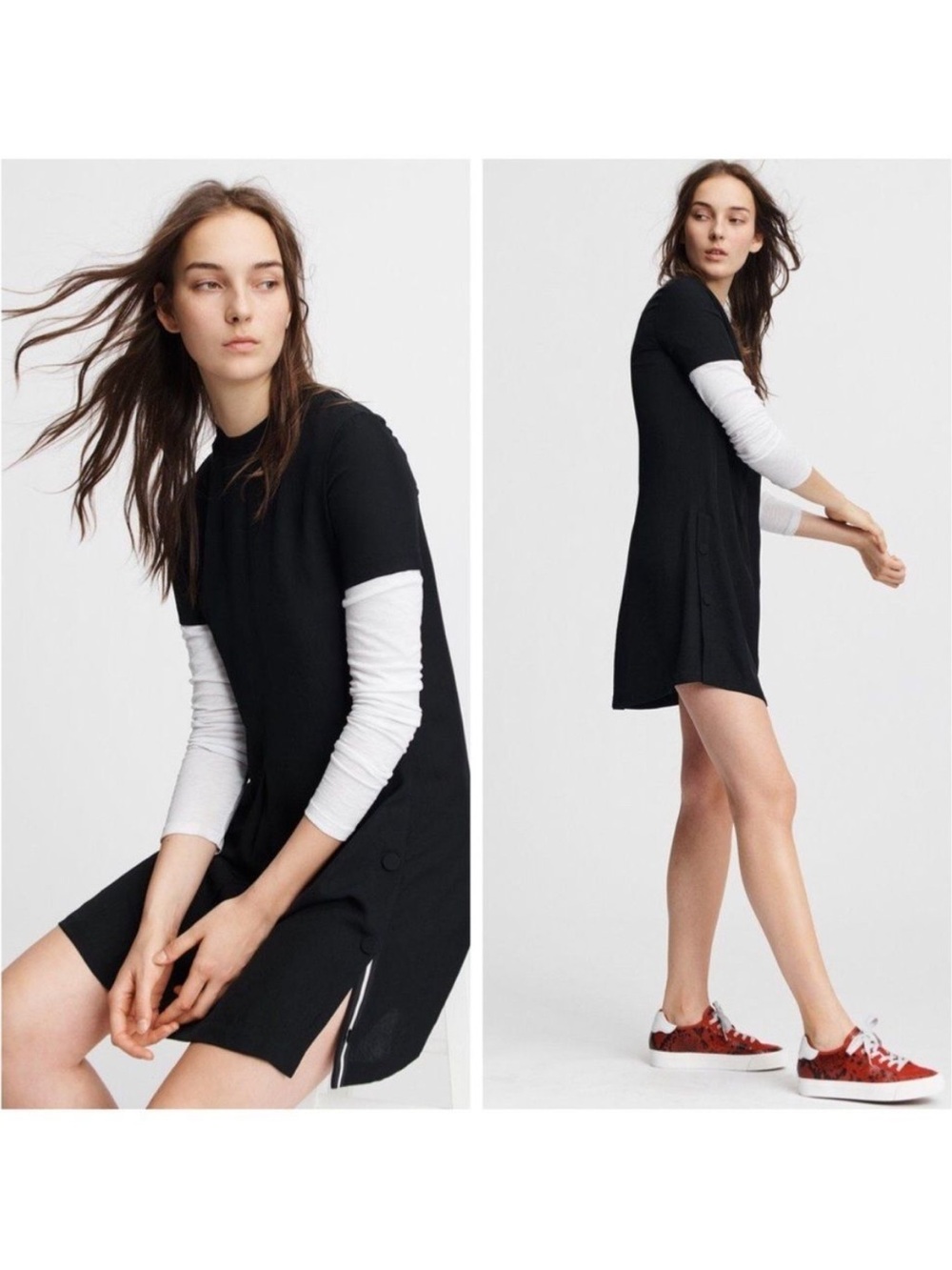 Rag & Bone Aiden Dress Black Size Large
